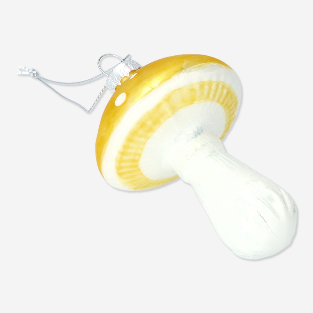 Yellow Easter Mushroom Ornament