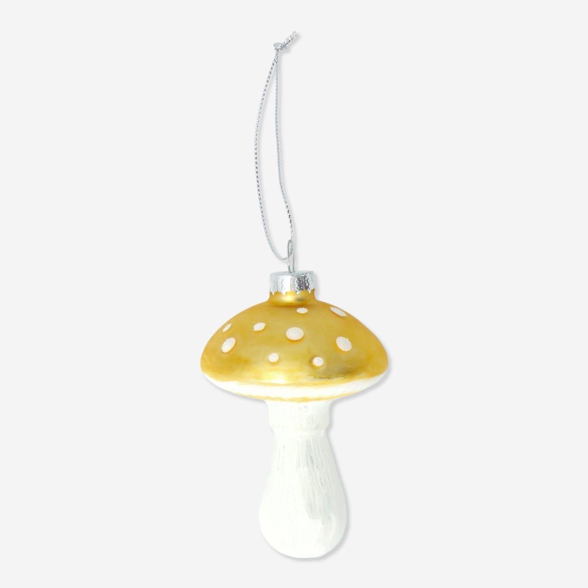 Yellow Easter Mushroom Ornament