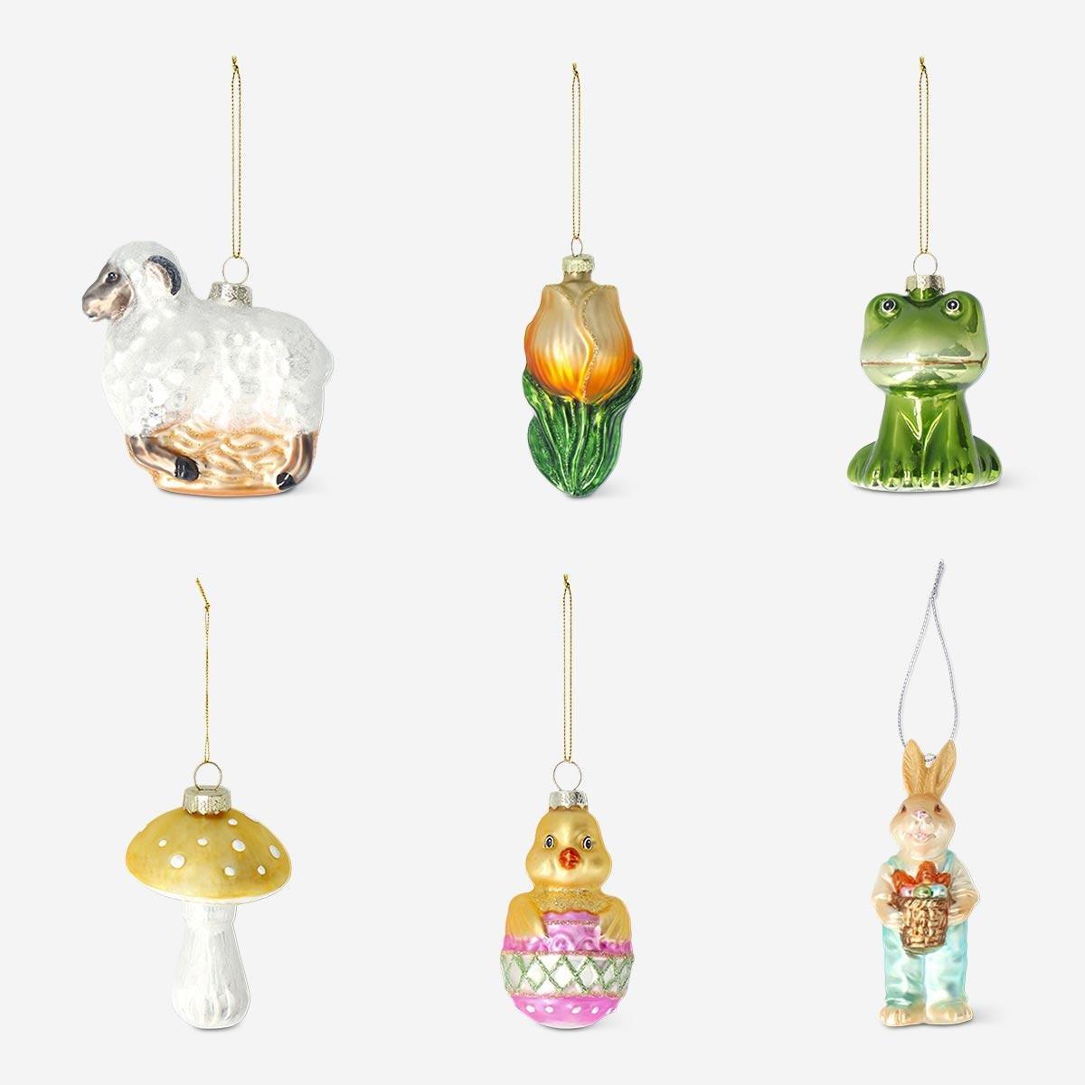 Yellow Easter Mushroom Ornament