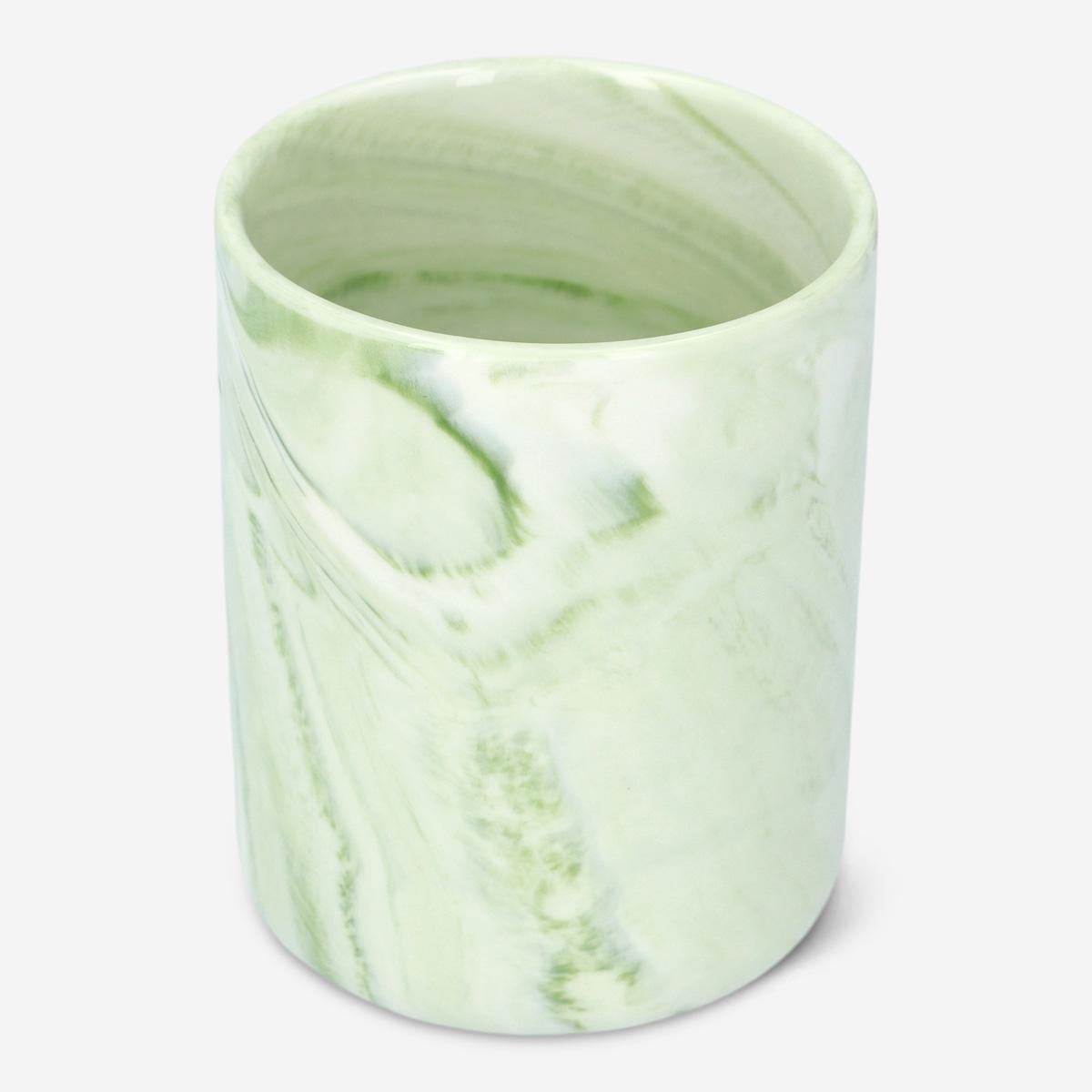 Green toothbrush holder