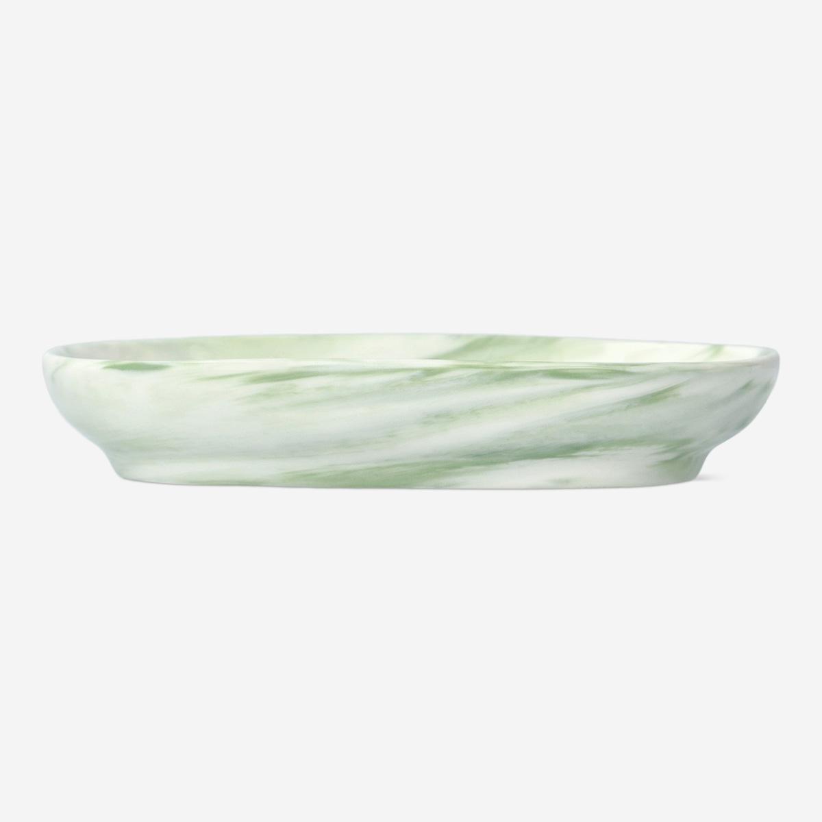 Green soap dish