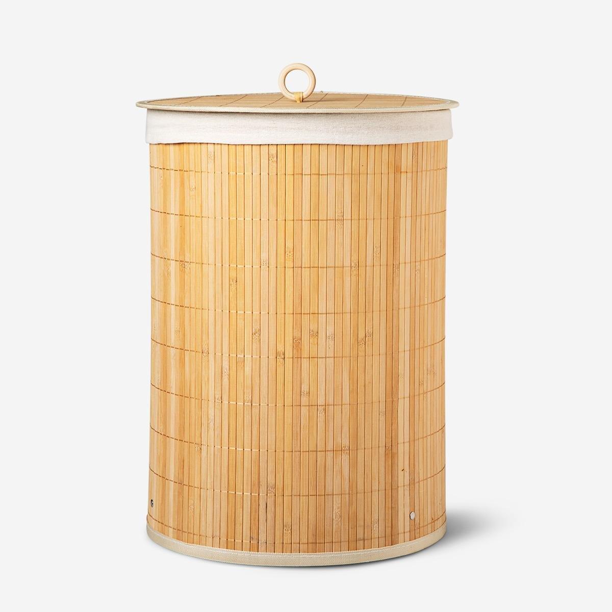 Beige laundry basket