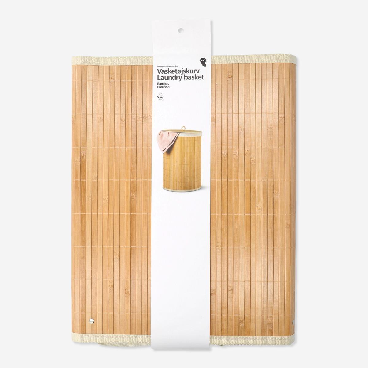 Beige laundry basket