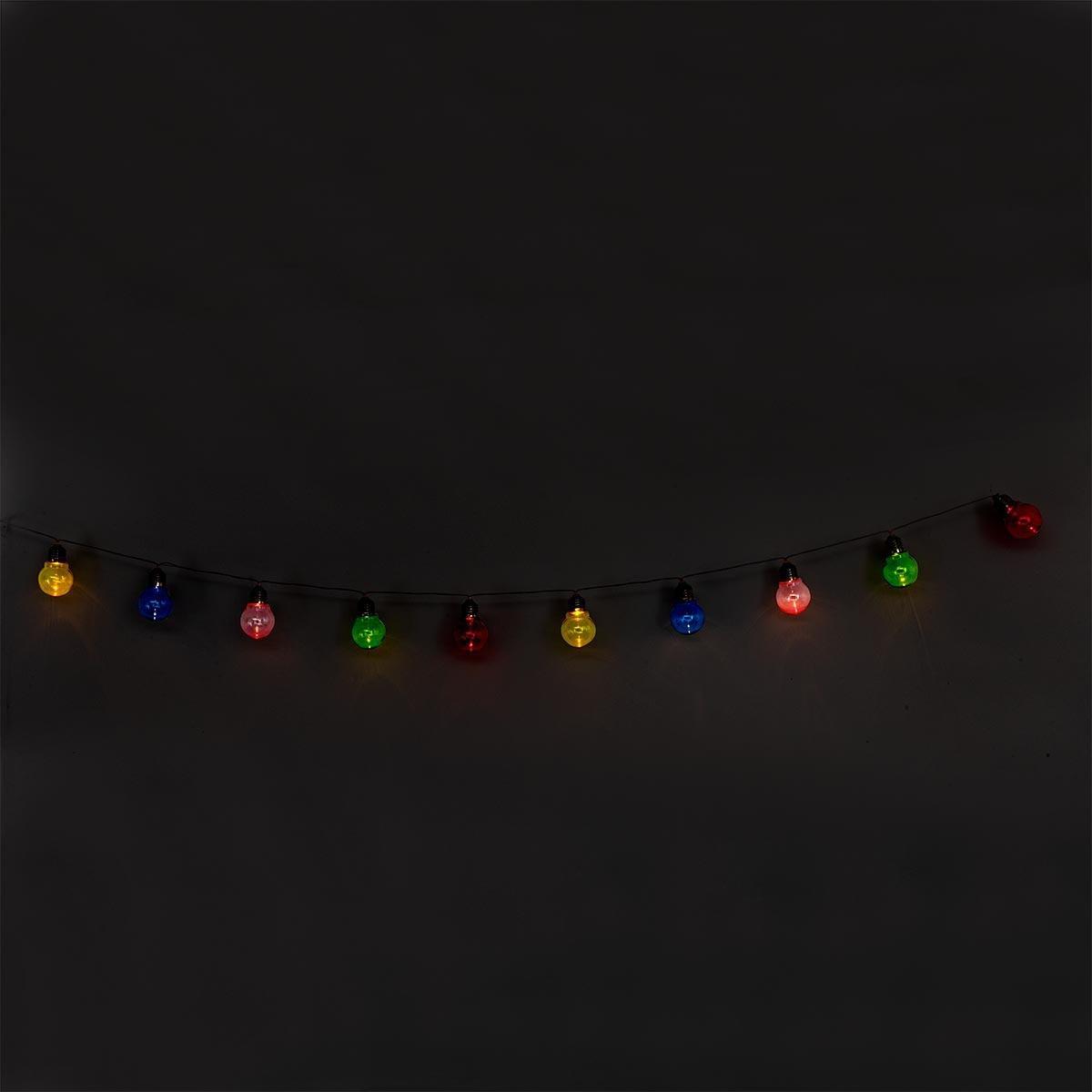 Multicolour string lights. 285 cm