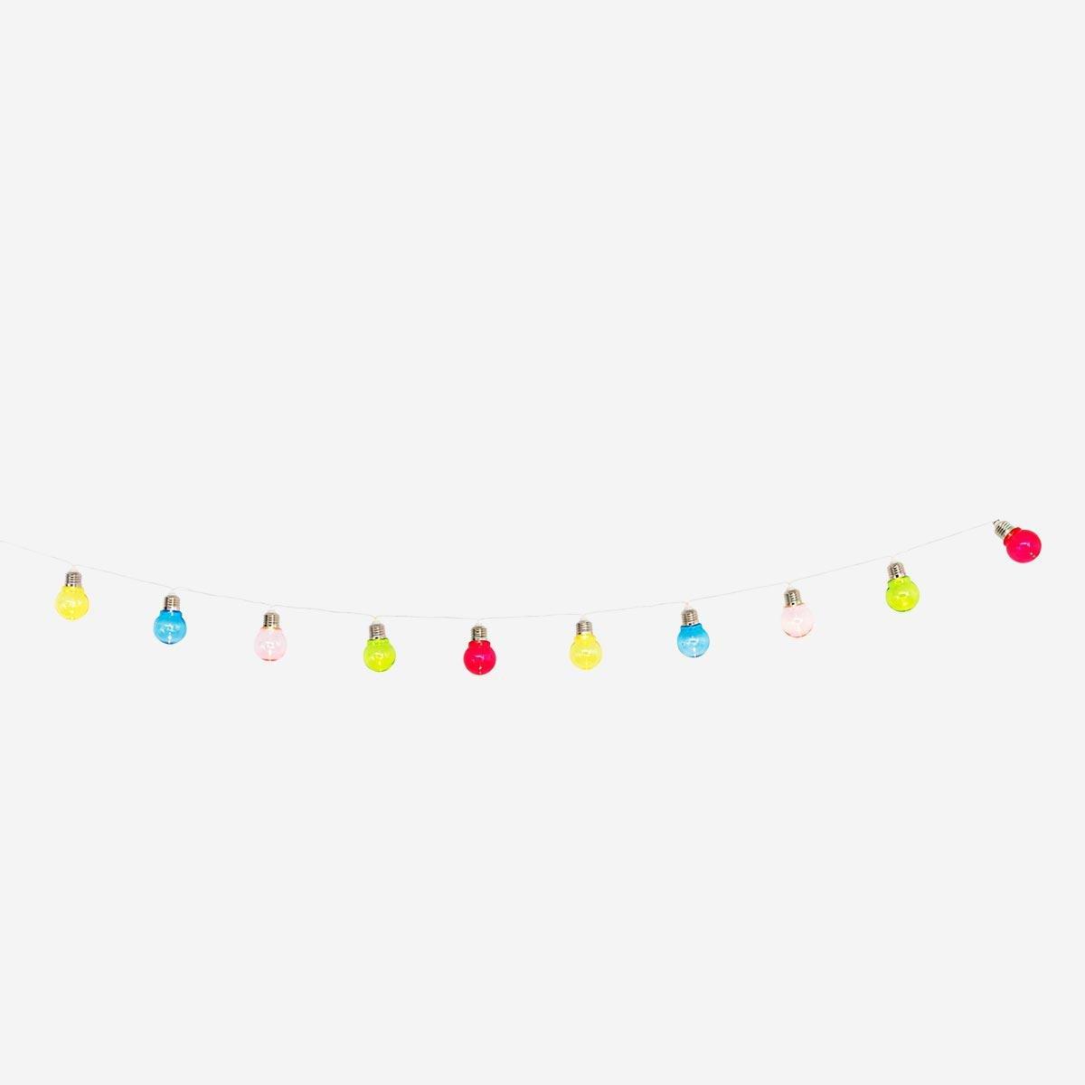 Multicolour string lights. 285 cm