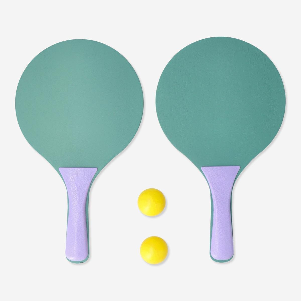 Multicolour beach tennis set