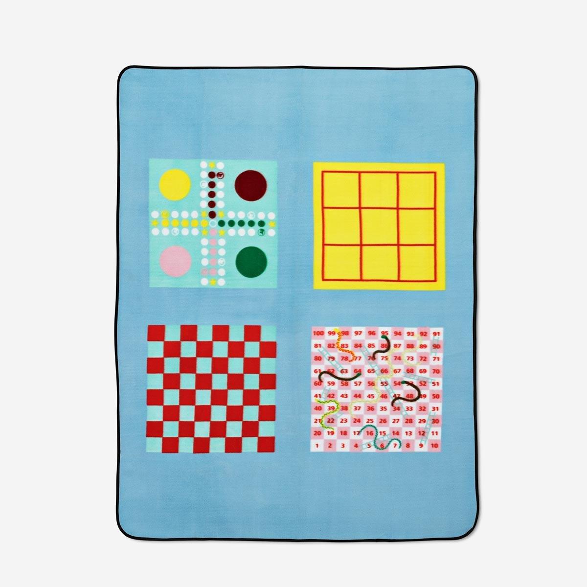 Multicolour board game picnic blanket