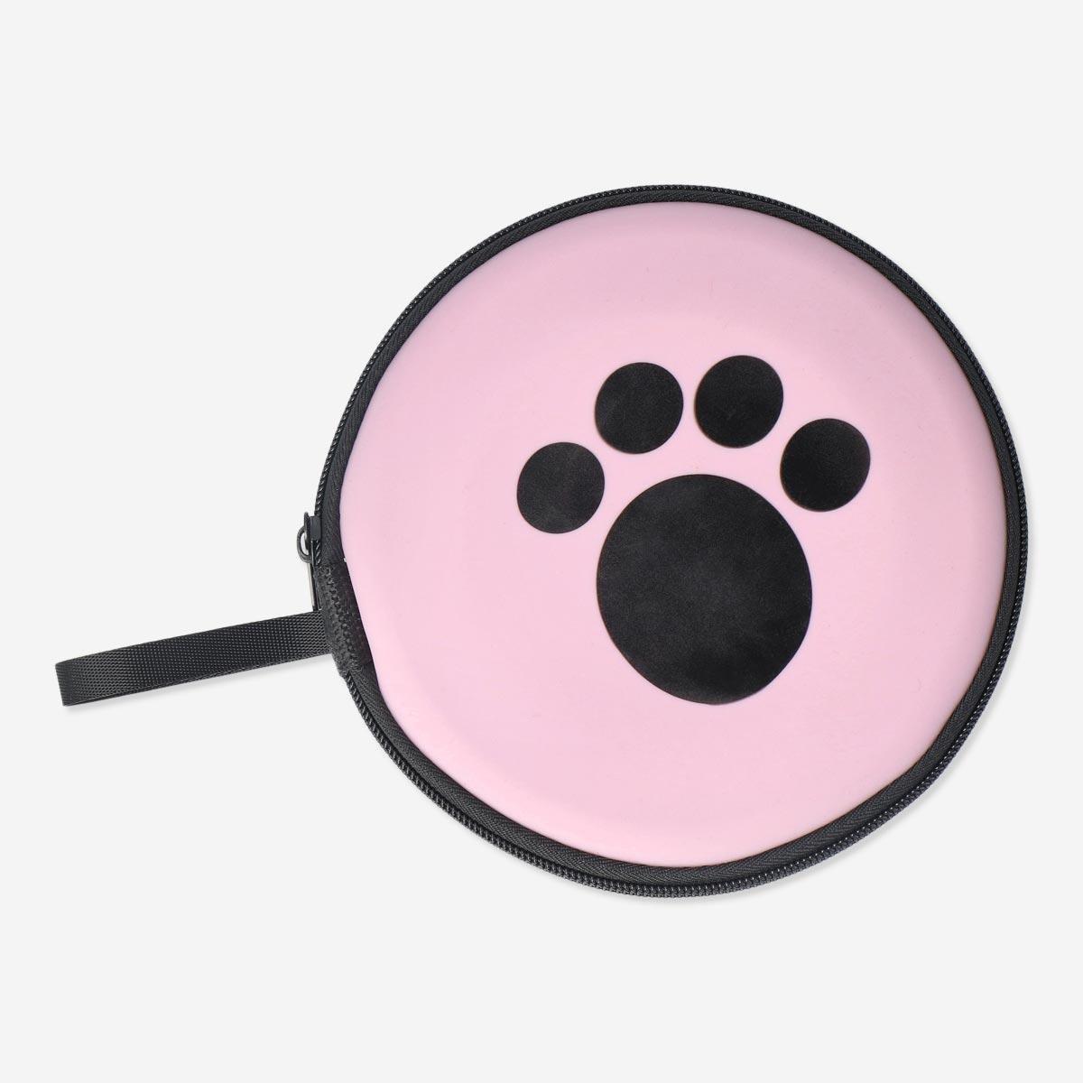 Pink pet bowls. foldable