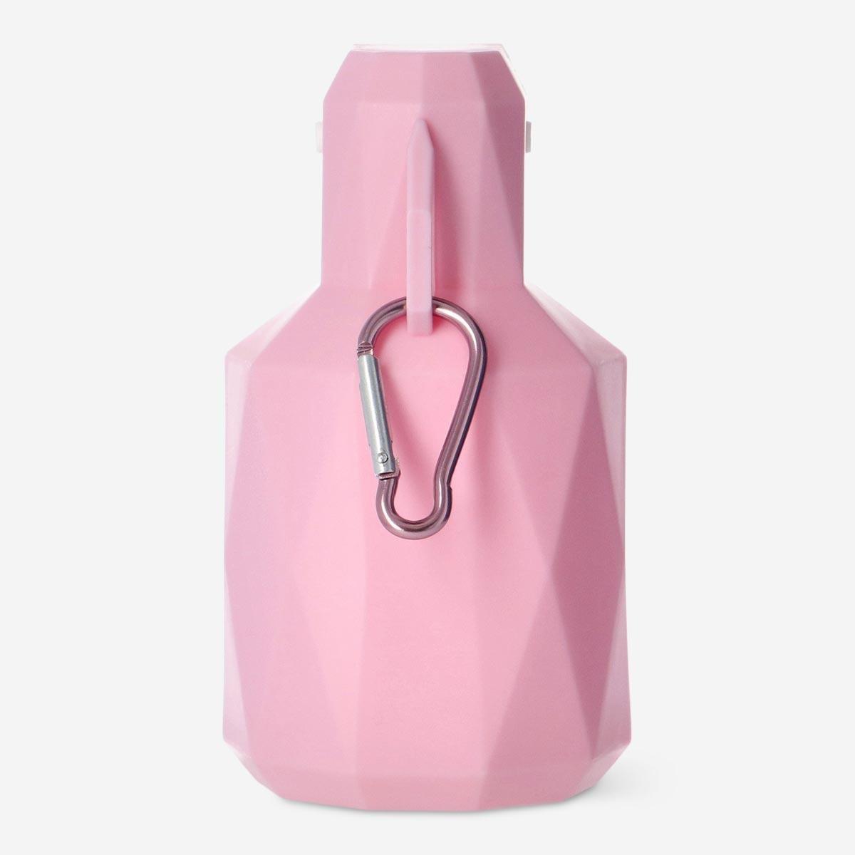 Pink pet drinking bowl