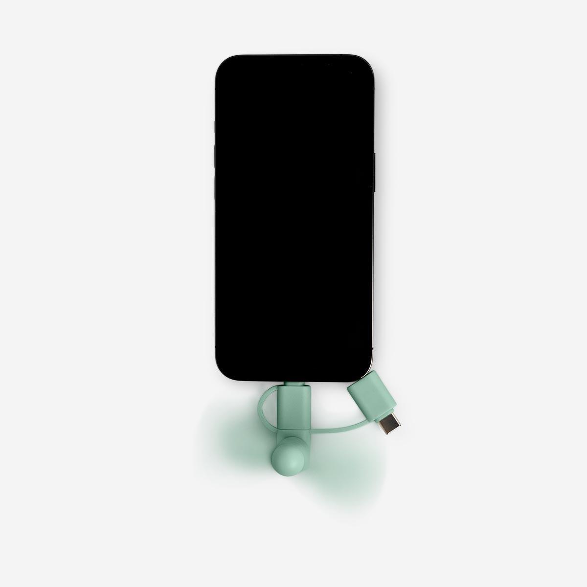 Green smartphone fan
