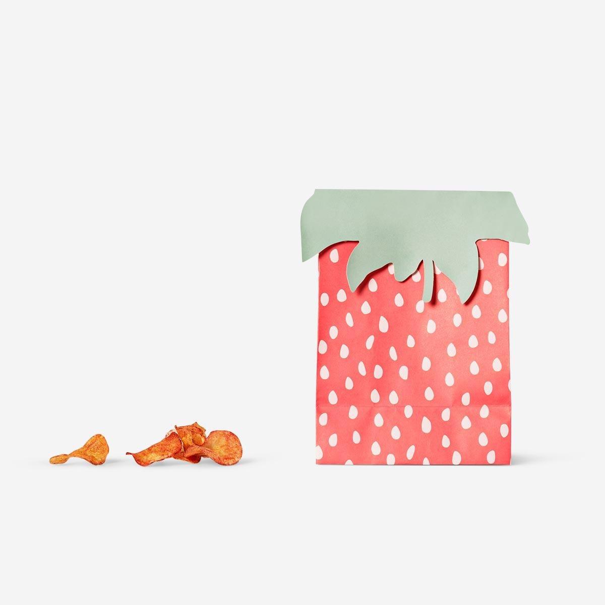 Red snack bags. 4 pcs