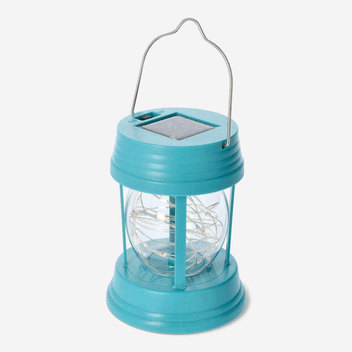 Blue Solar-Powered Lantern