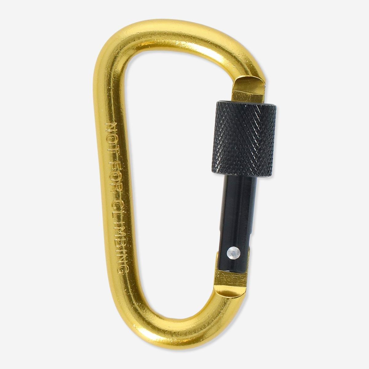 Gold Carabiner With Screw Lock