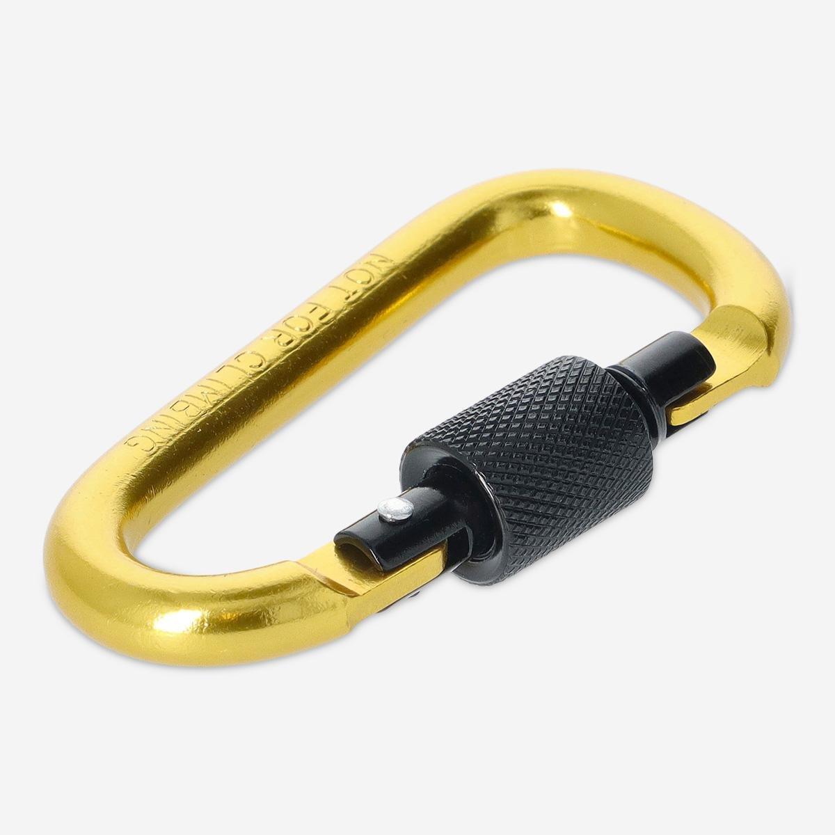 Gold Carabiner With Screw Lock