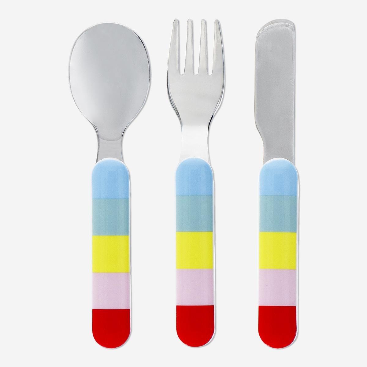 Multicolour childrens cutlery