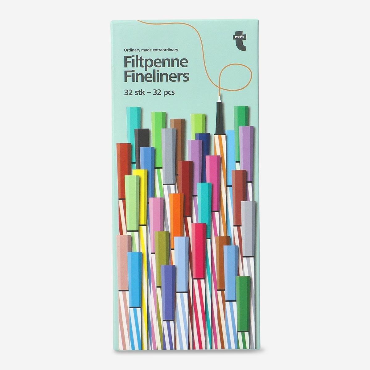 Multicolour fineliners. 32 pcs