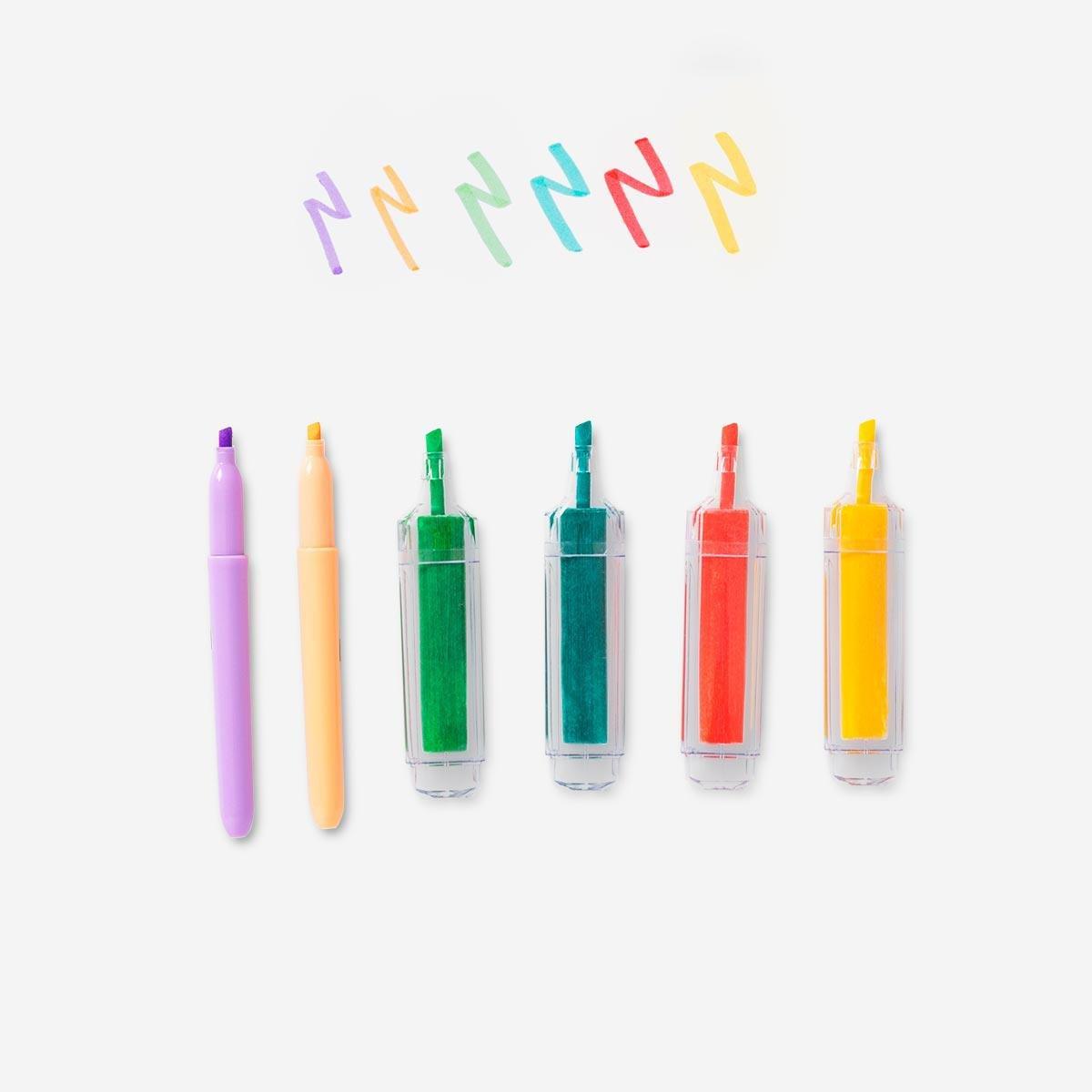 Multicolour highlighters. 6 pcs