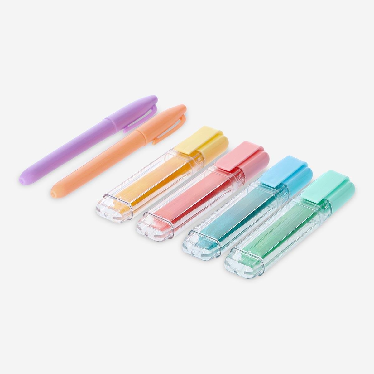 Multicolour highlighters. 6 pcs