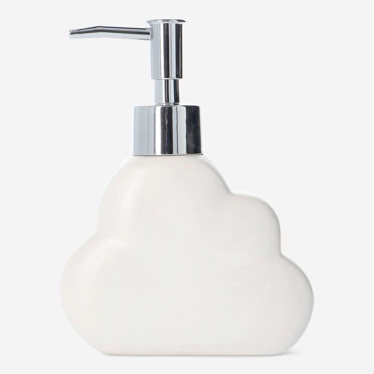 White soap dispenser