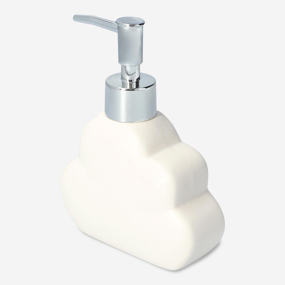 White soap dispenser
