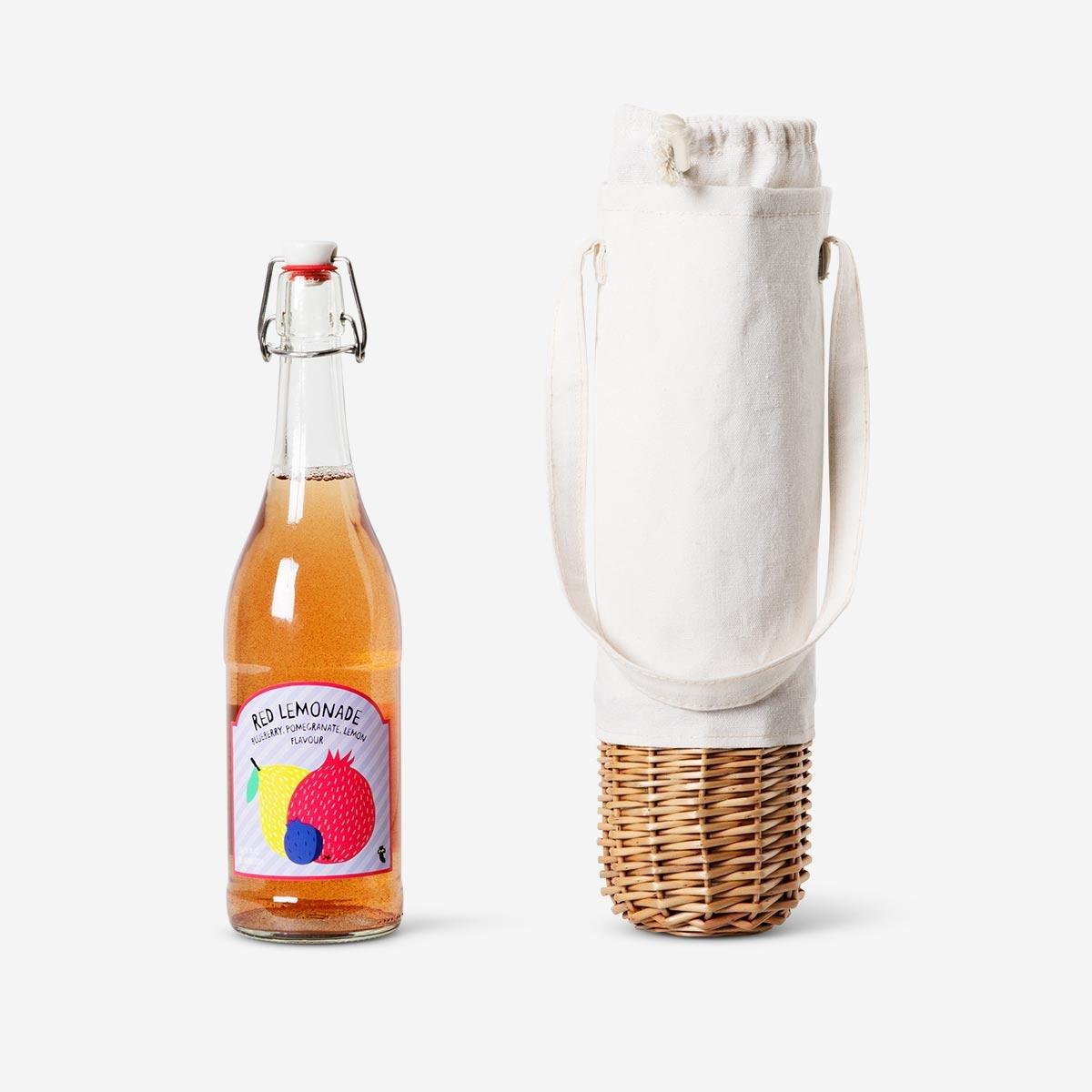 White cooler bag for bottle