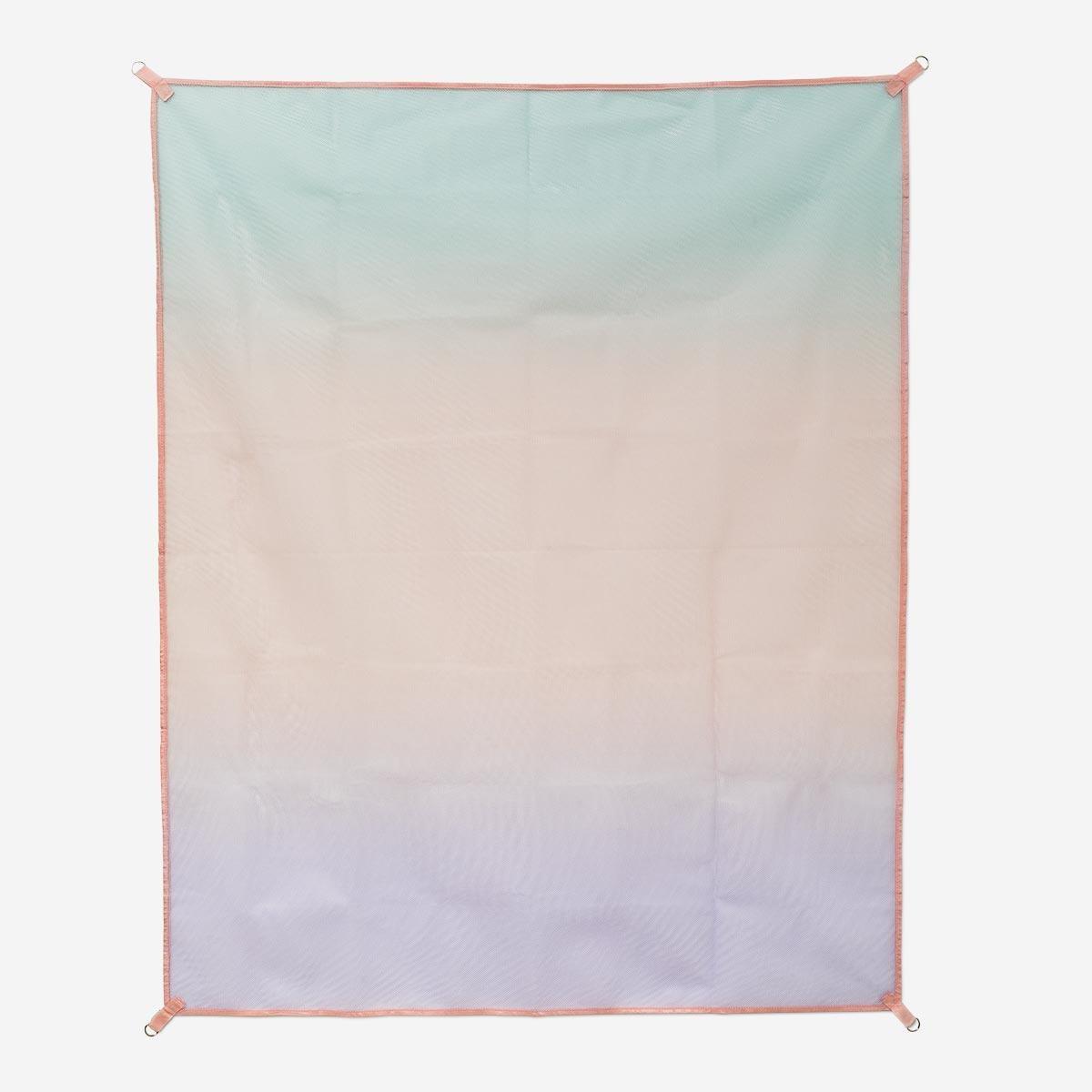 Multicolour beach mat. with pegs