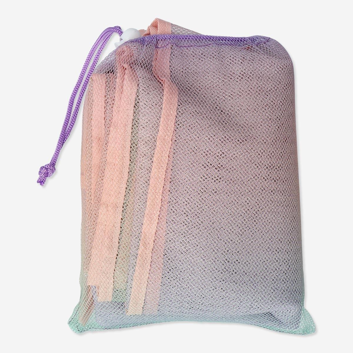 Multicolour beach mat. with pegs