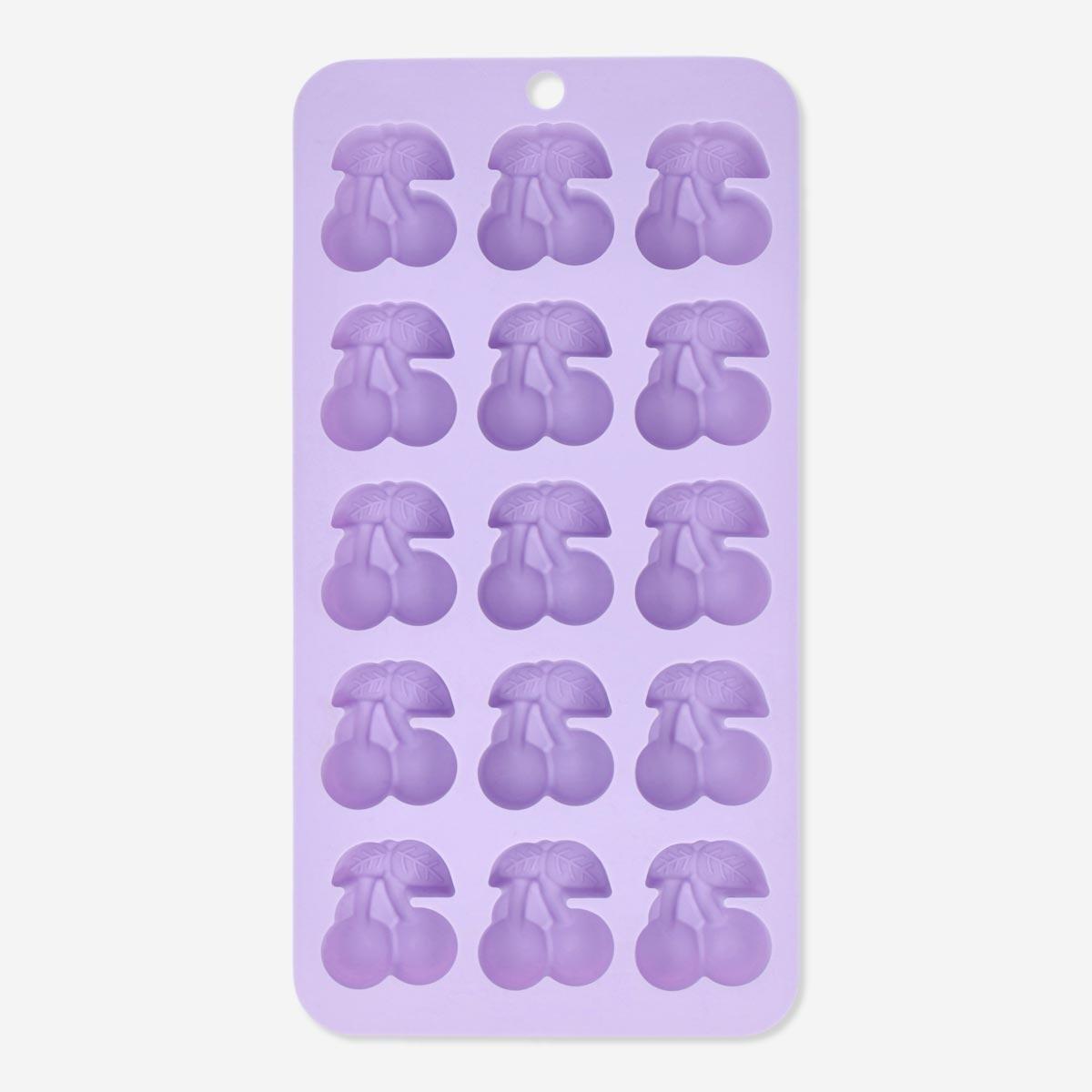 PURPLE     Ice cube tray. Silicone