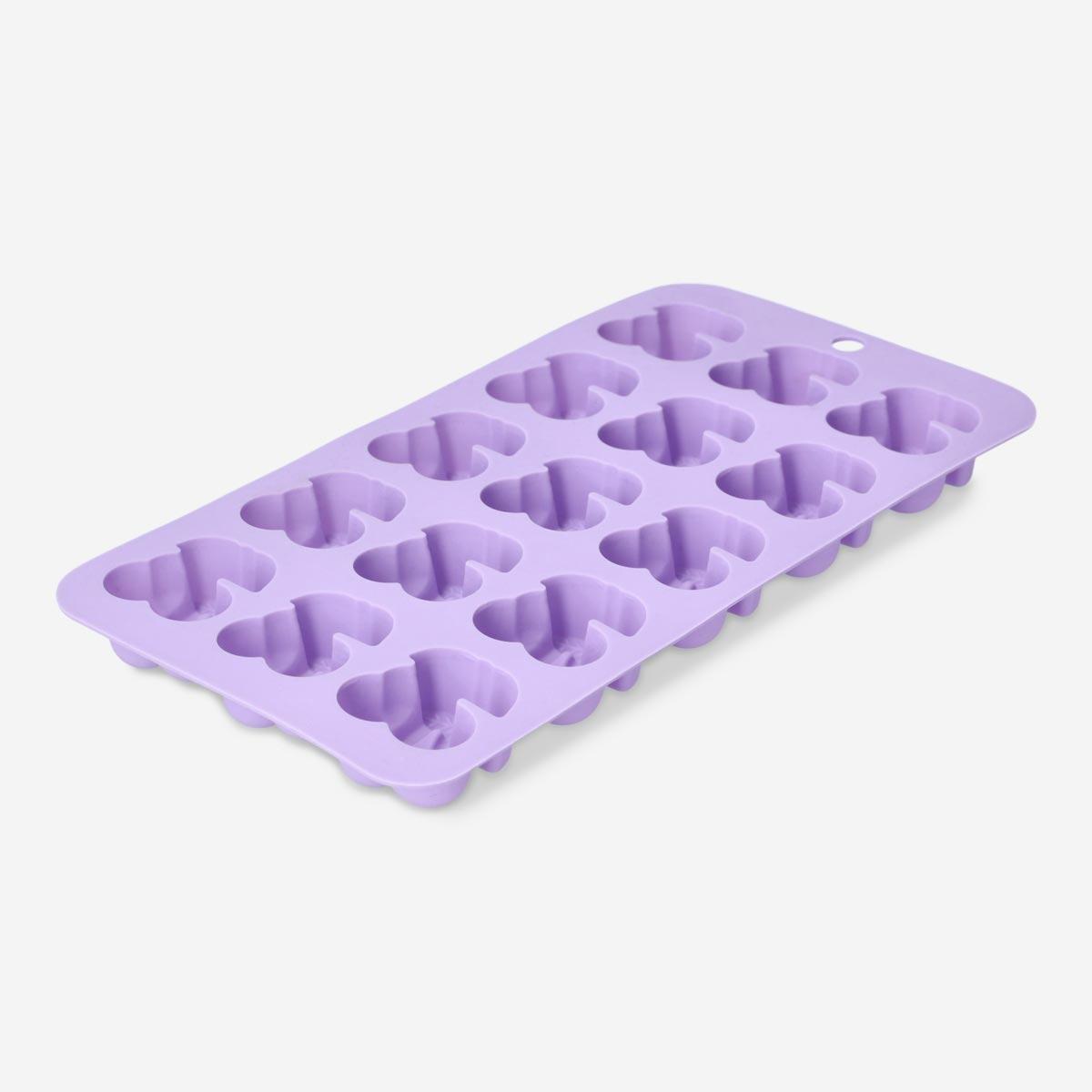 PURPLE     Ice cube tray. Silicone