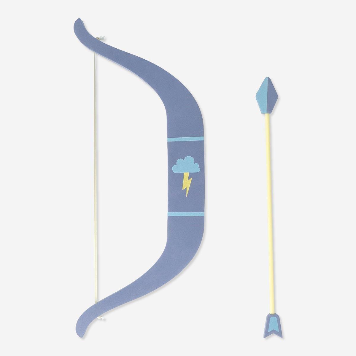 Blue bow and arrow