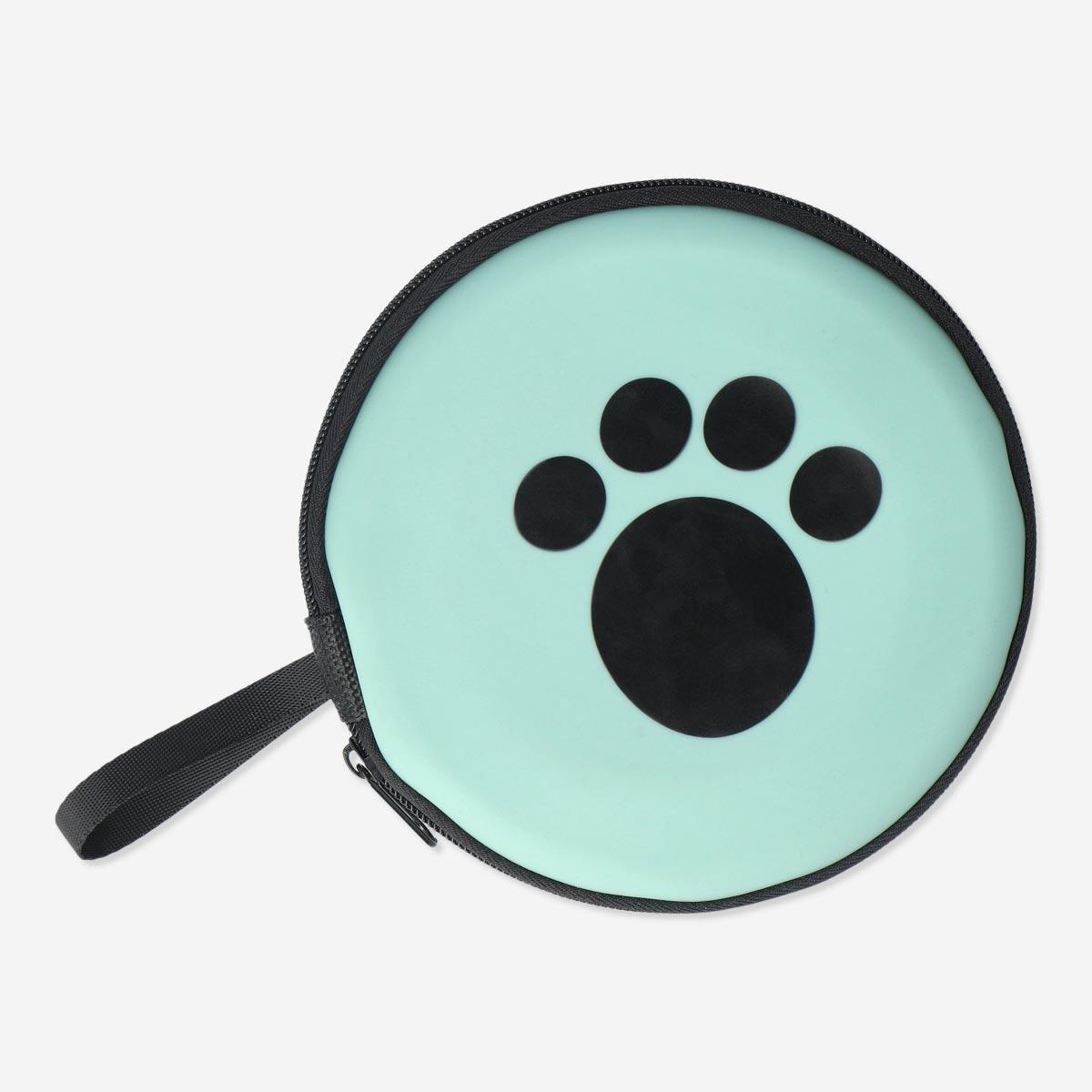 Green pet bowls. foldable