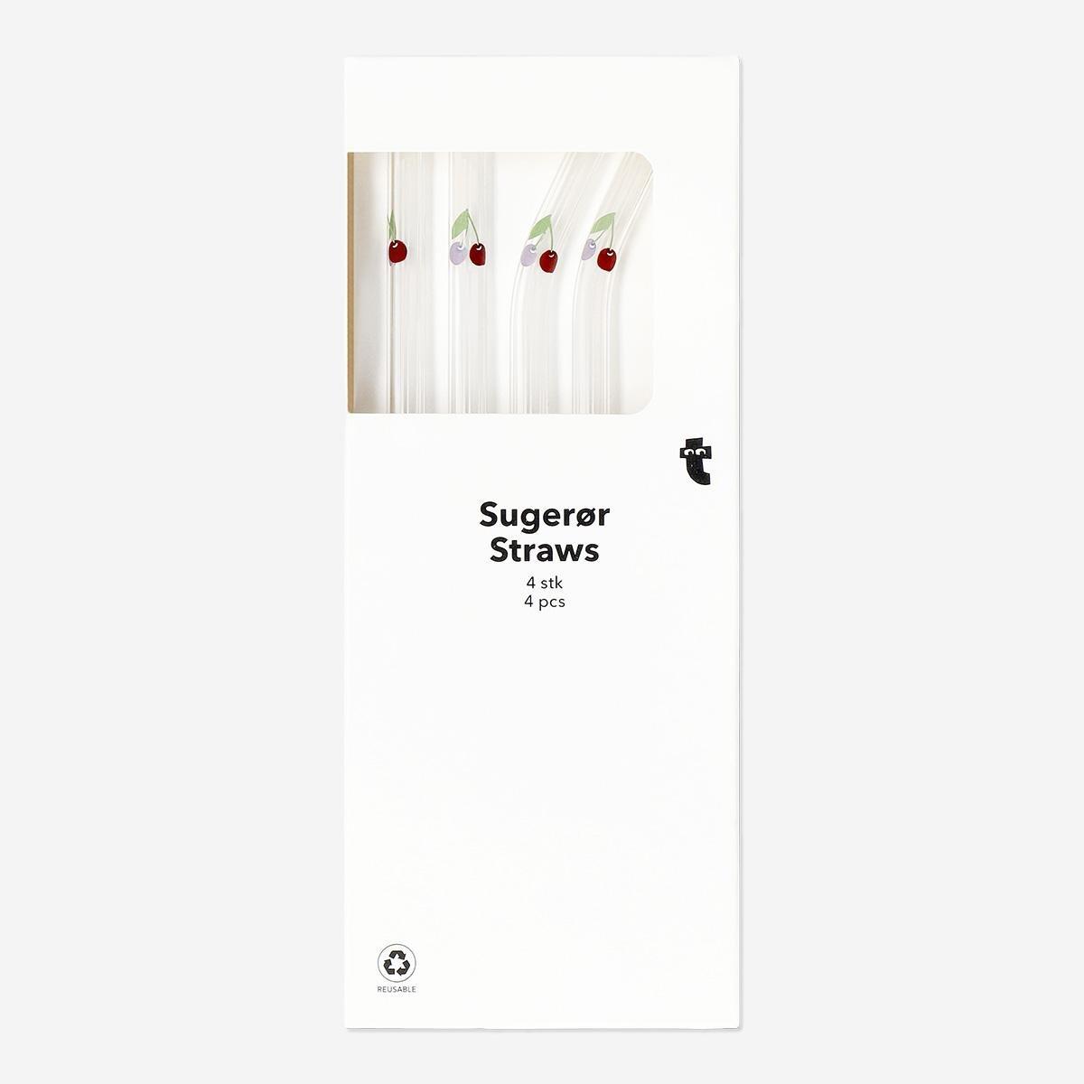 WHITE      Reusable straws. 4 pcs