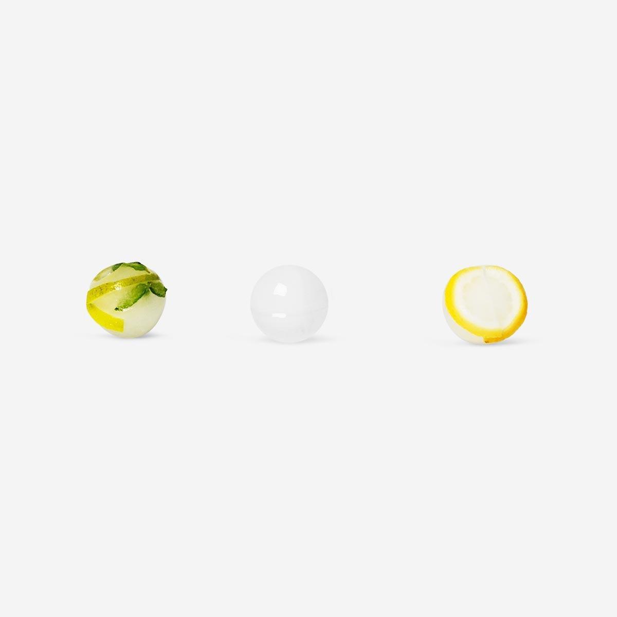 WHITE      Ice ball moulds. 4 pcs