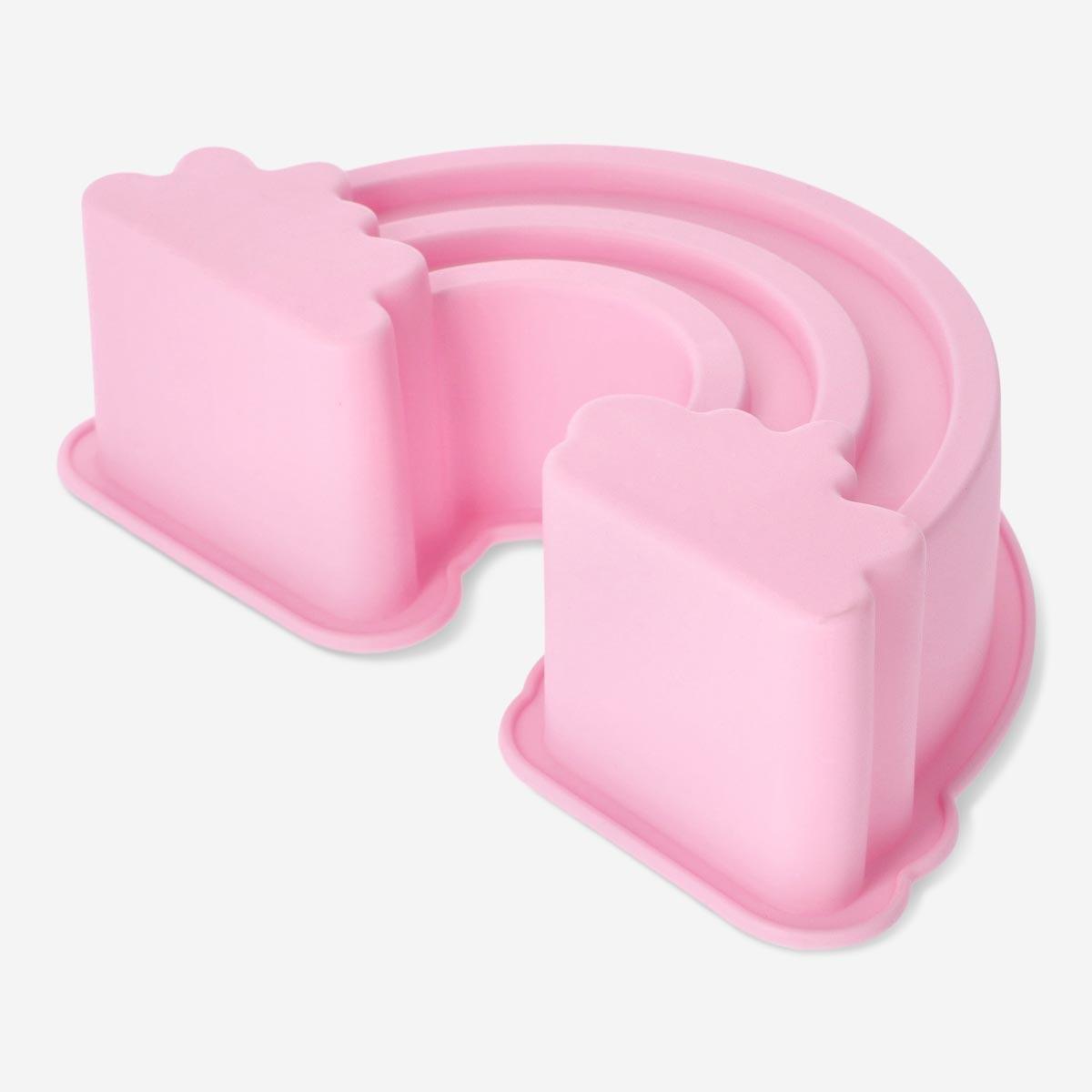 Pink baking mould. silicone