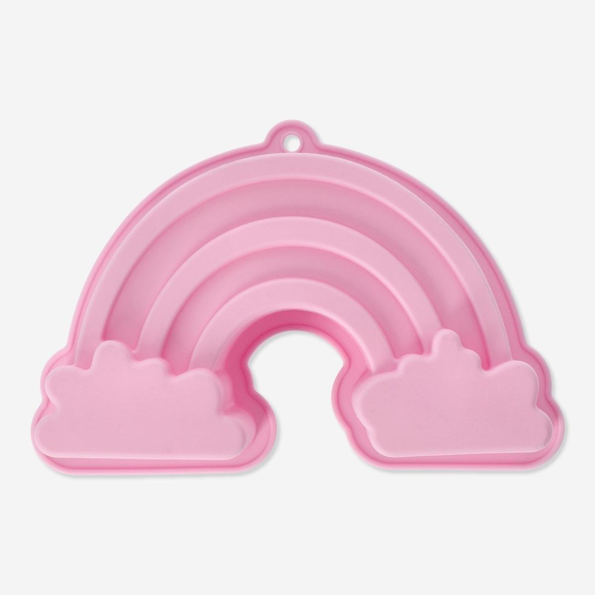 Pink baking mould. silicone