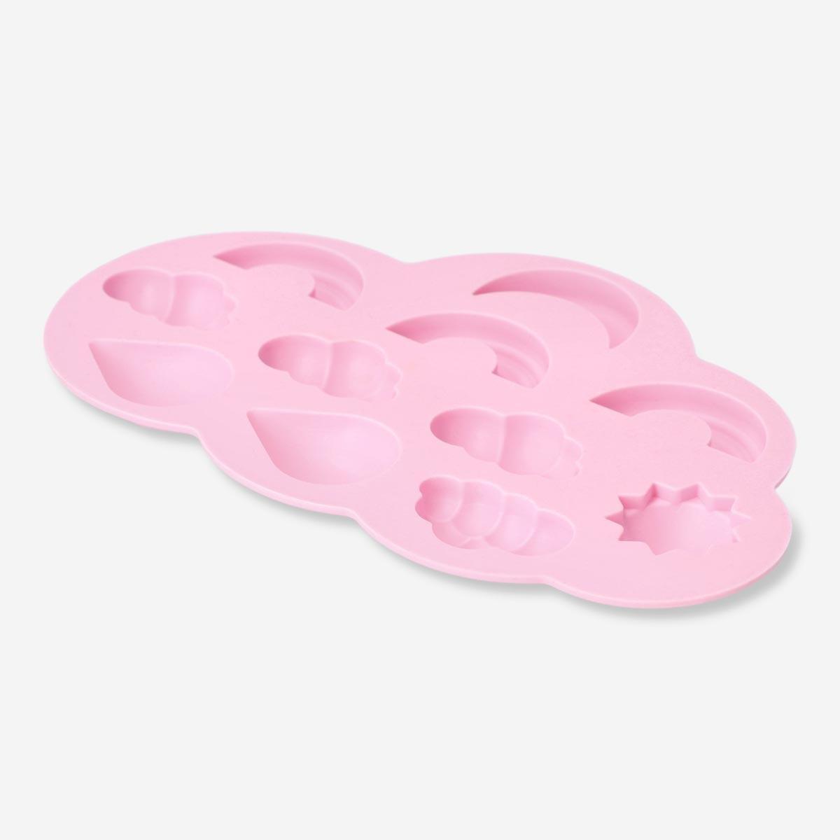 Pink baking mould. silicone