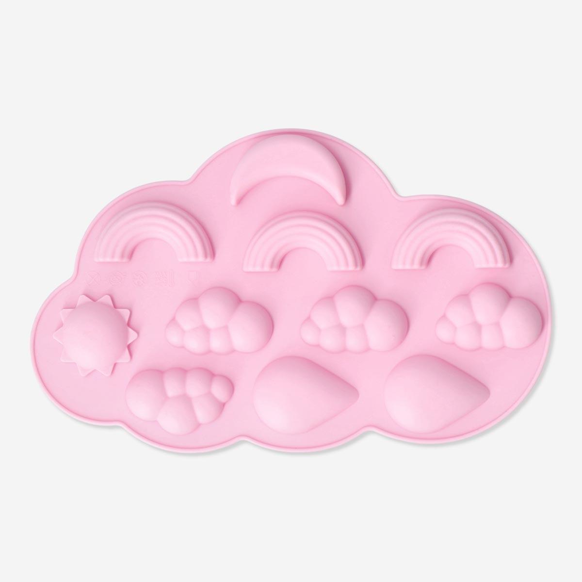 Pink baking mould. silicone