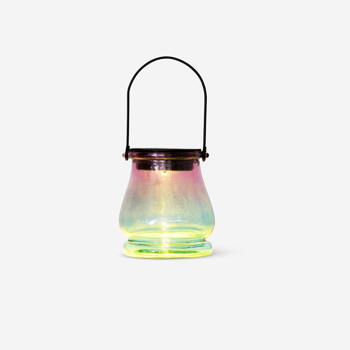 Multicolour solar-powered lantern