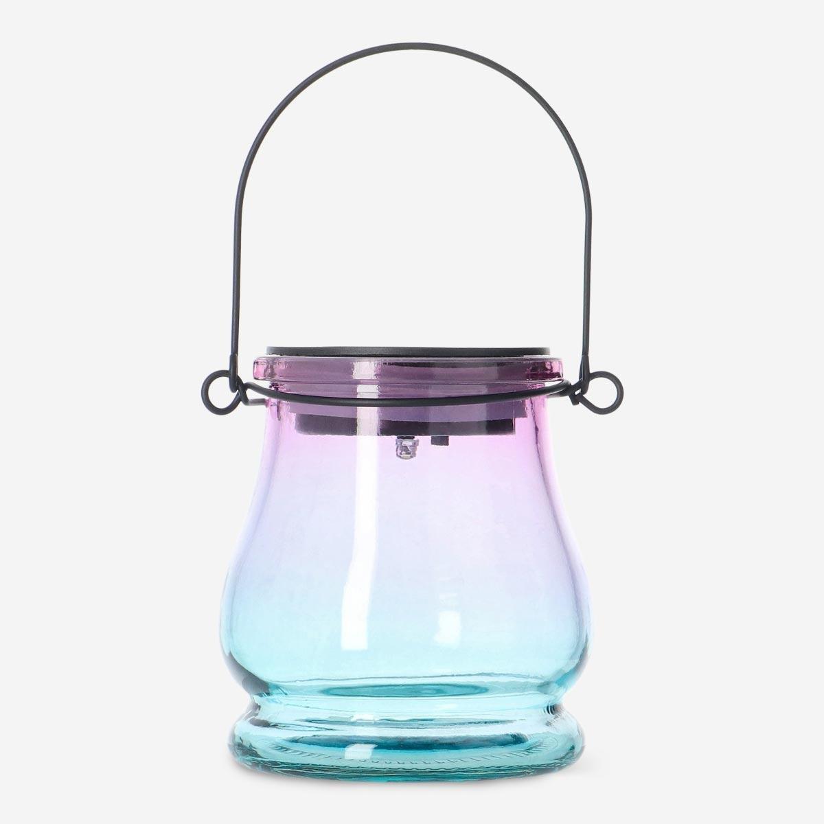Multicolour solar-powered lantern