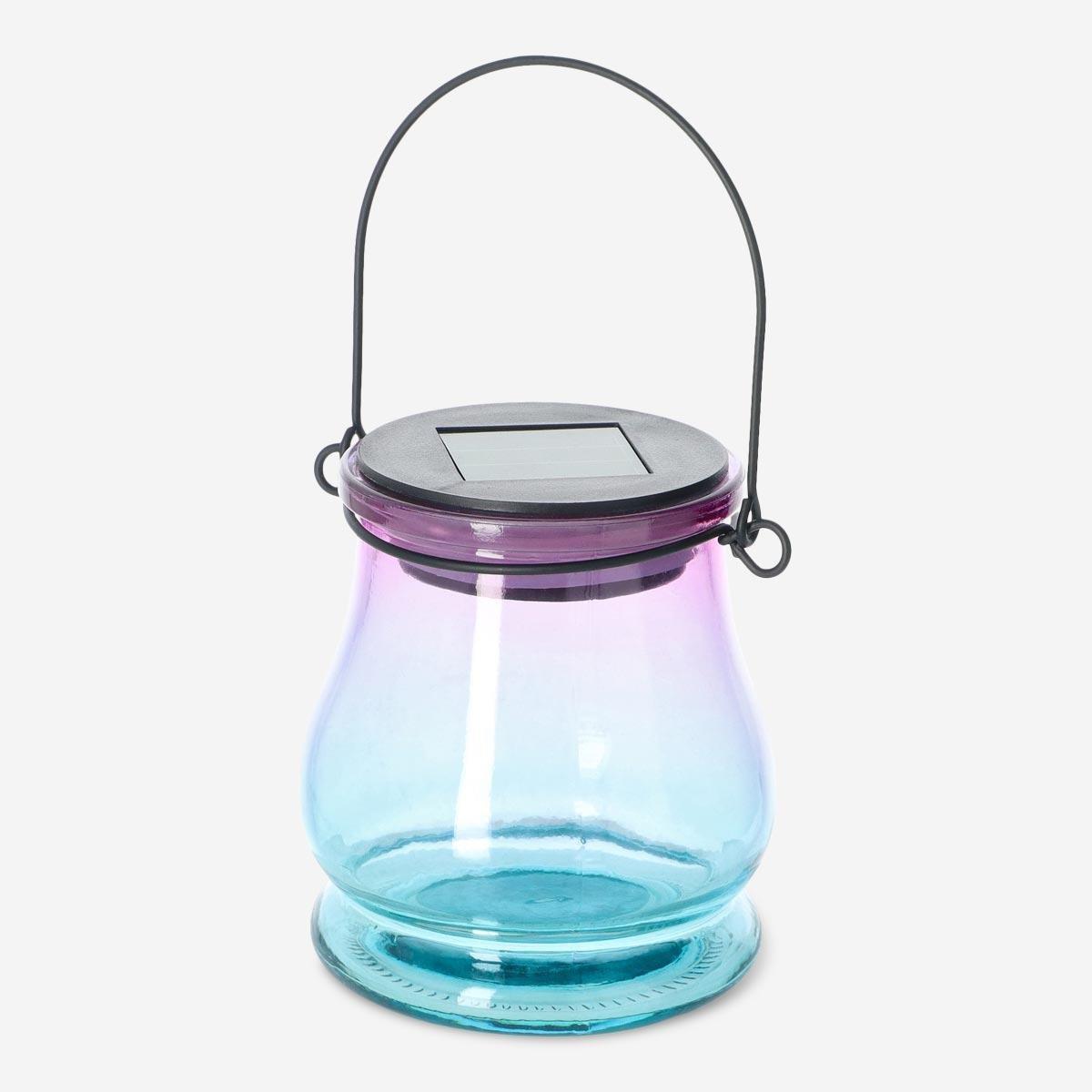 Multicolour solar-powered lantern