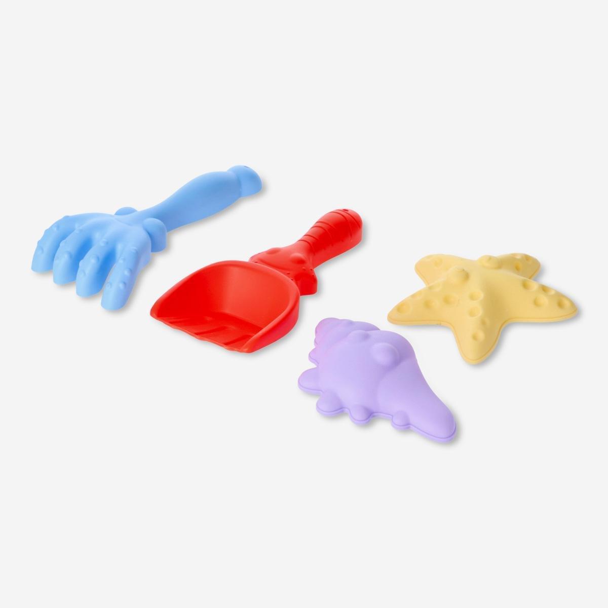 Multicolour Sand Moulds. 4 Pcs