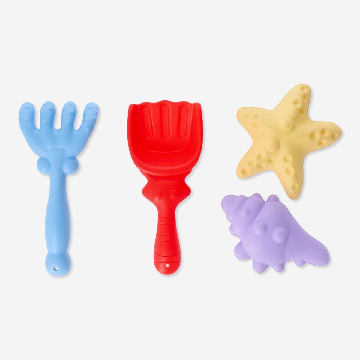 Multicolour Sand Moulds. 4 Pcs