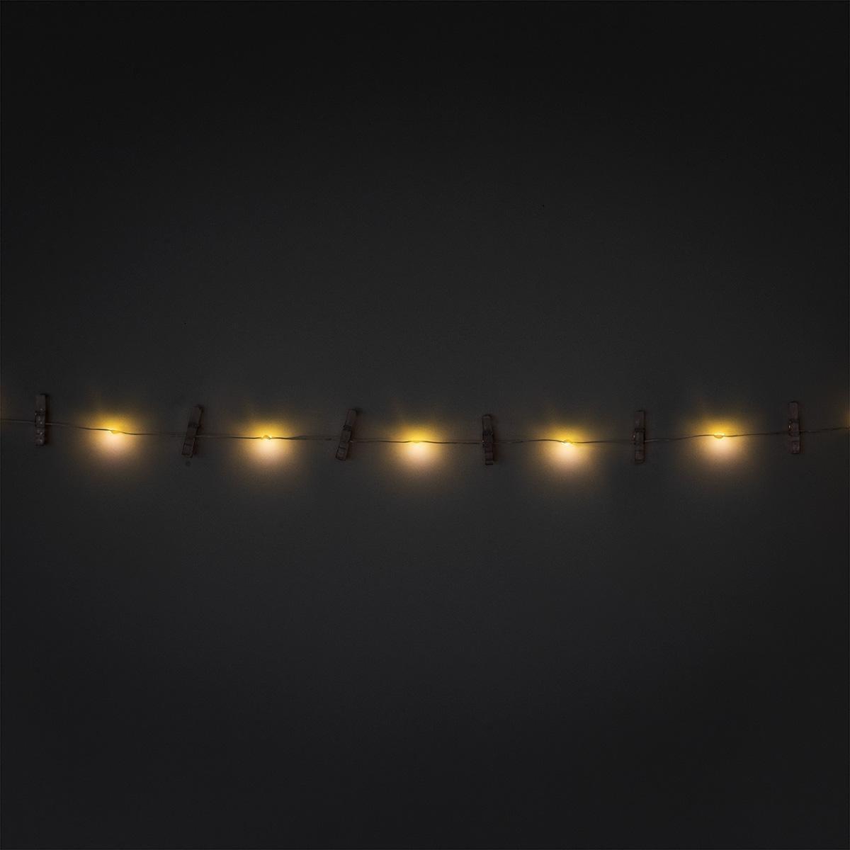 Pink string lights. 220 cm