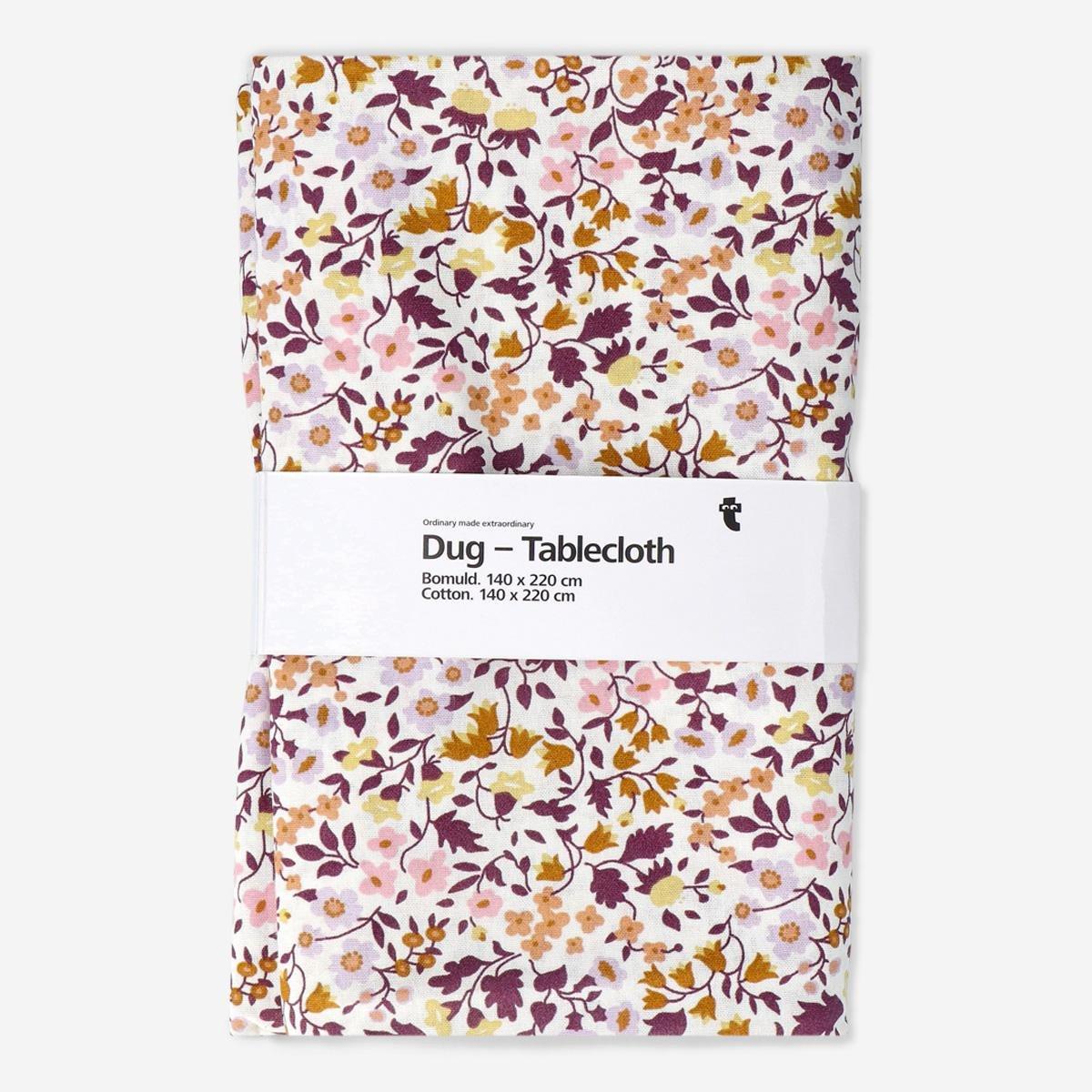 Multicolour floral tablecloth. 140x220 cm