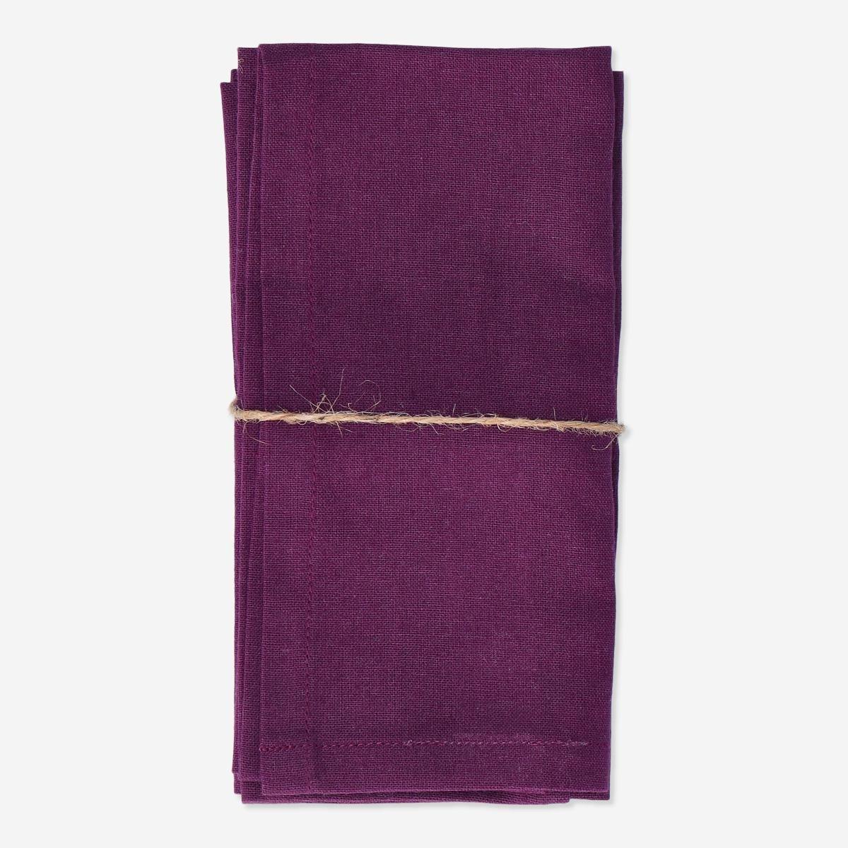 Purple fabric napkins. 2 pcs