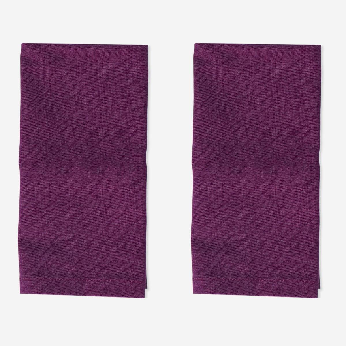 Purple fabric napkins. 2 pcs