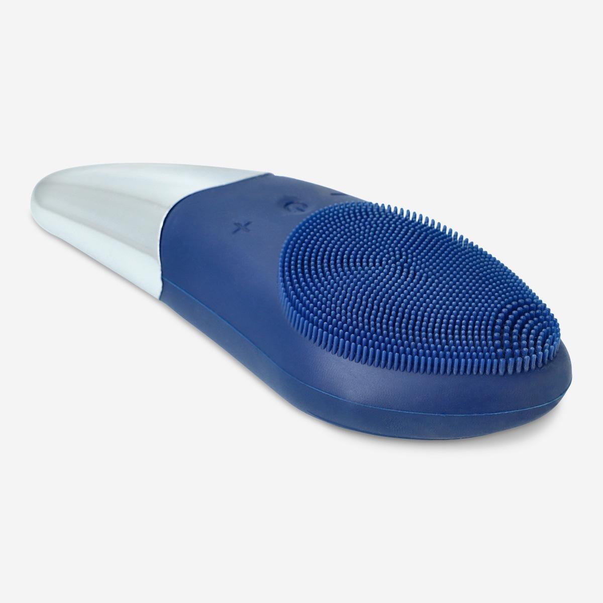 Blue facial cleansing brush