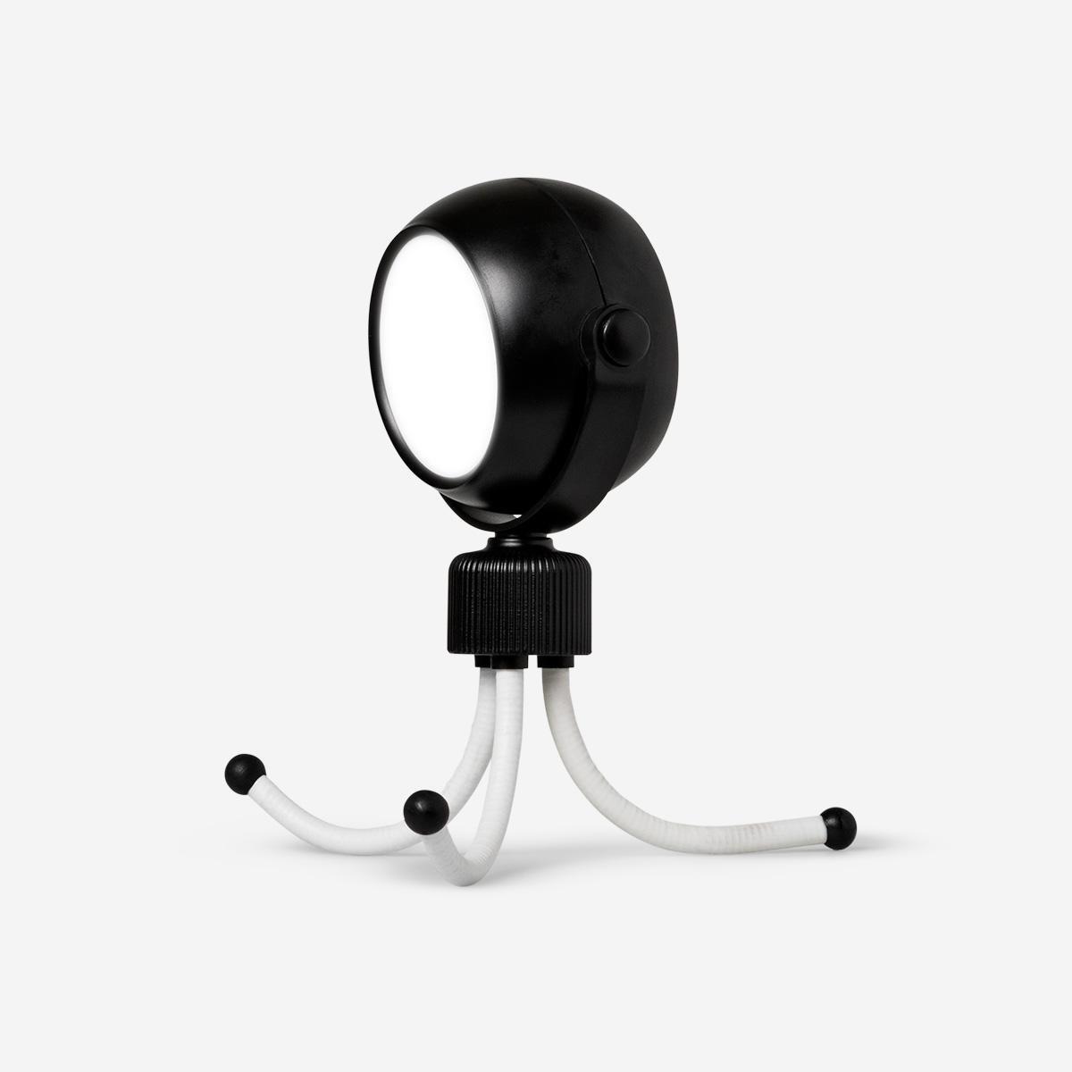 Black adjustable selfie light. with phone holder