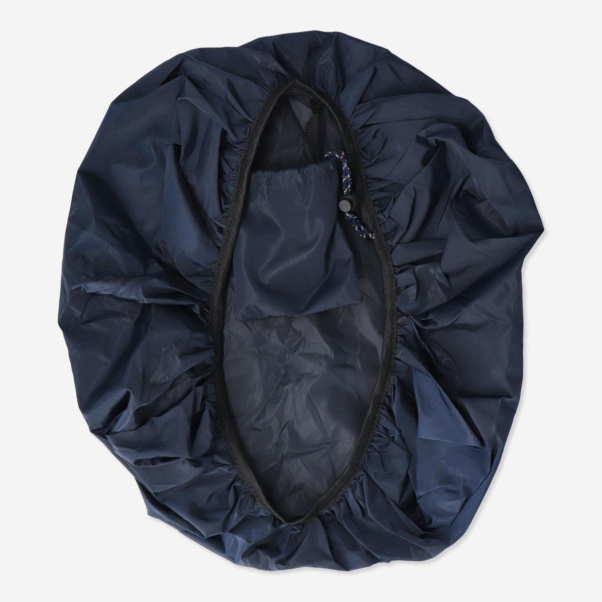 Blue backpack rain cover