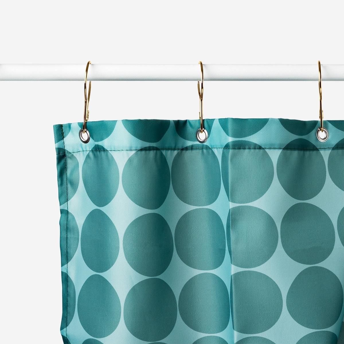 Gold shower curtain hooks. 12 pcs